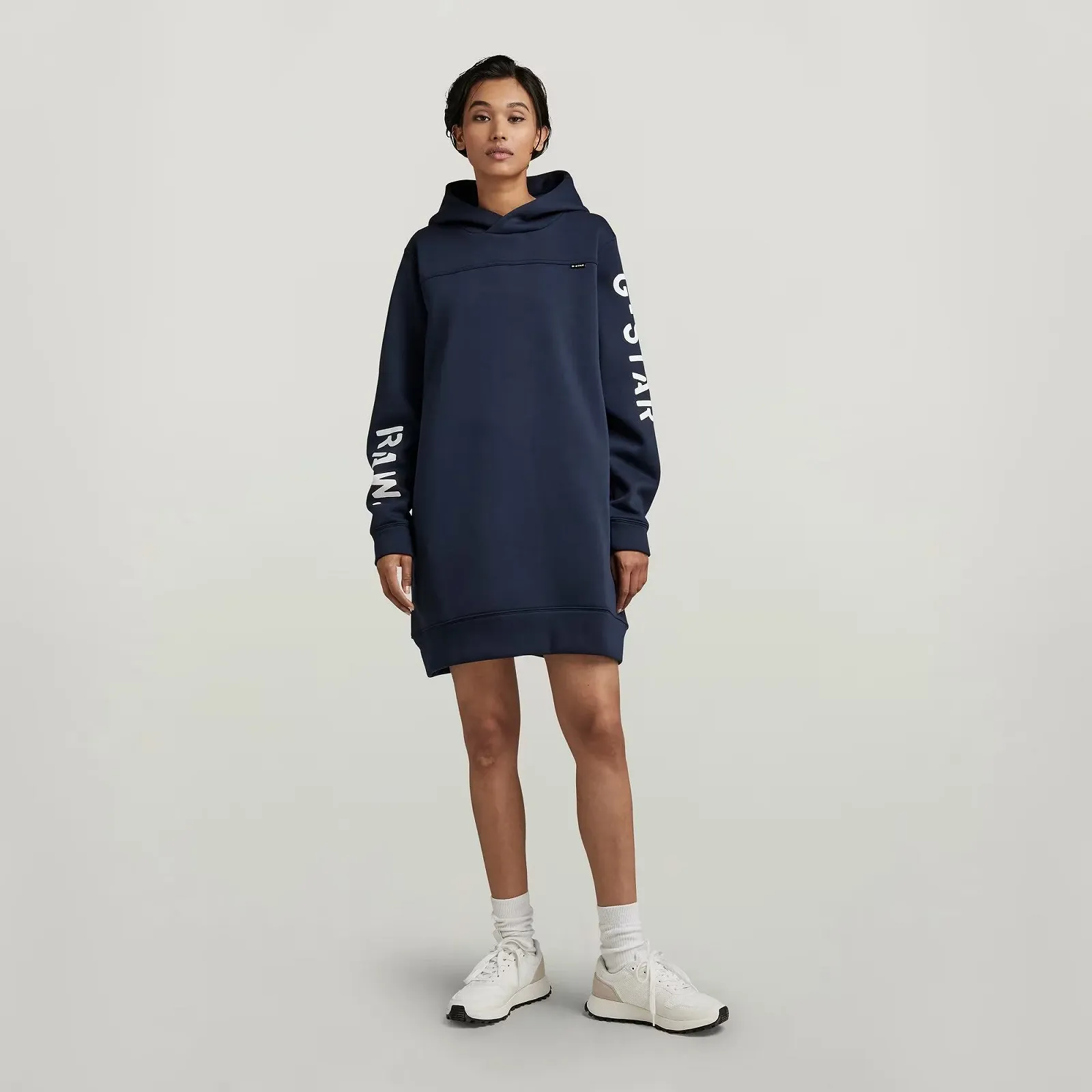 Женское платье G-Star RAW Multi Graphic Loose Hooded Sweater Dress - S, фото №1