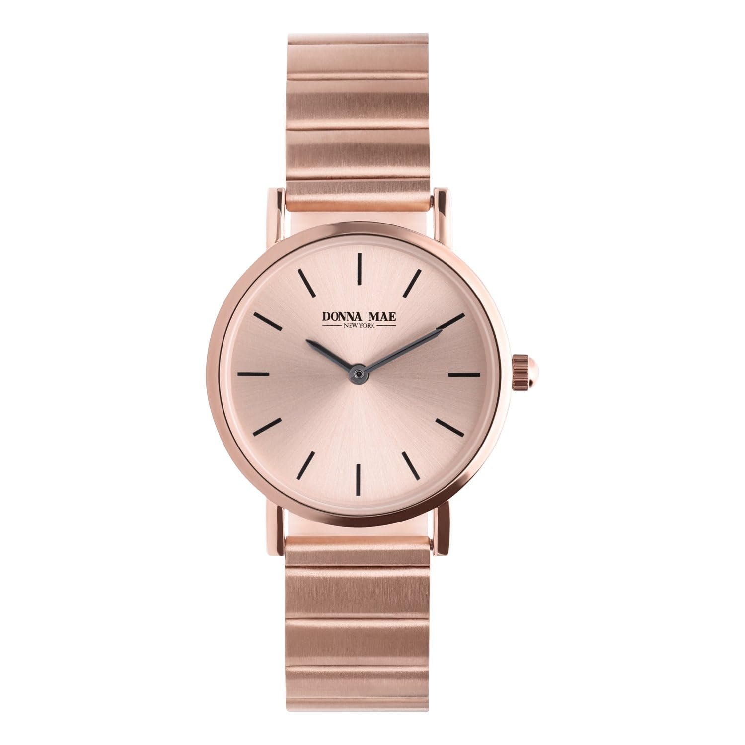 Женские часы Lucardi Donna Mae Rose, сталь, сплав розового золота, 30 мм, розовый, сталь, фото №1