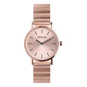 Женские часы Lucardi Donna Mae Rose, сталь, сплав розового золота, 30 мм, розовый, сталь - Фото 1