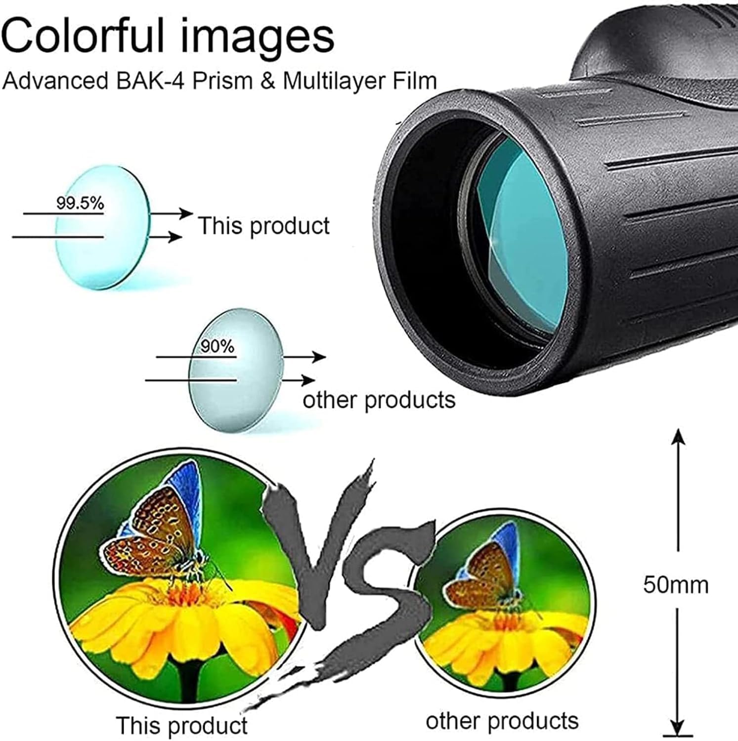 Монокуляр Телескоп 120X100 Компактний Портативний Водонепроникний Анти-Туман Шокозахищений зі Смартфоном Трипод, фото №3 Монокуляр Телескоп 120X100 Компактний Портативний Водонепроникний Анти-Туман Шокозахищений зі Смартфоном Трипод, фото №3