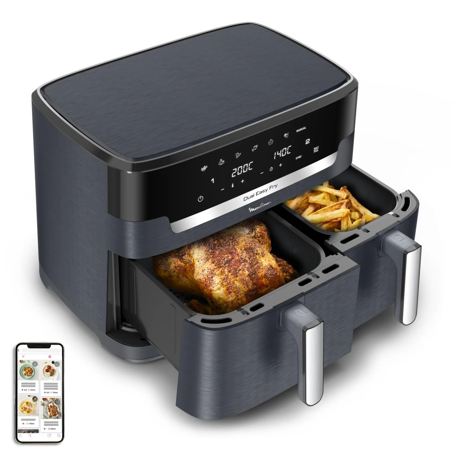 Мультипіч Moulinex Dual Easy Fry XXL EZ942BF0 11 л 7 програм, фото №1 Мультипіч Moulinex Dual Easy Fry XXL EZ942BF0 11 л 7 програм, фото №1