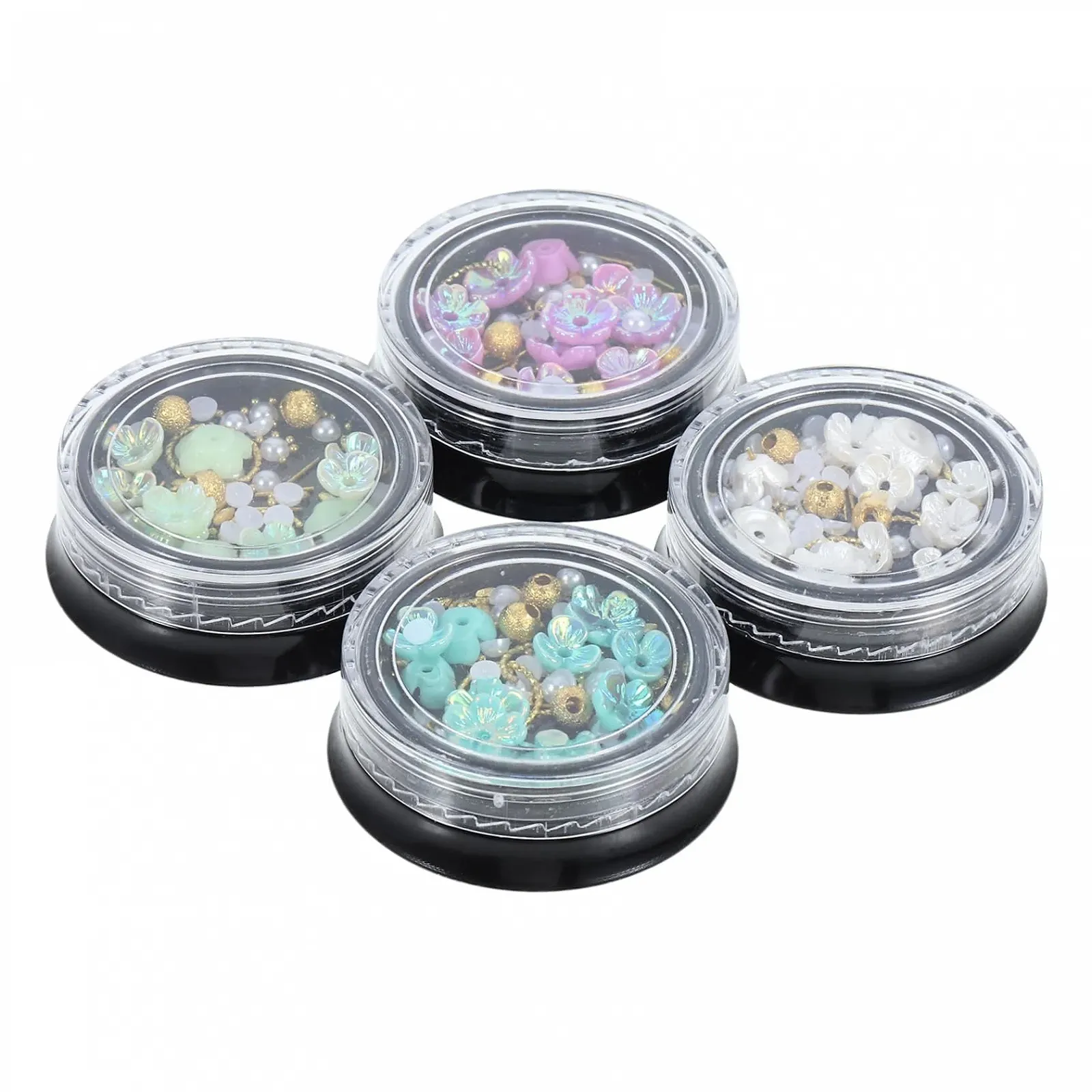 Подвески для декора ногтей FRCOLOR, цветок, цинковый сплав и смола, фото №1