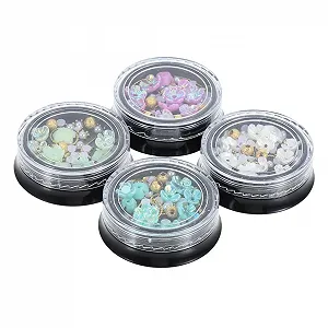 Подвески для декора ногтей FRCOLOR, цветок, цинковый сплав и смола - Фото 1