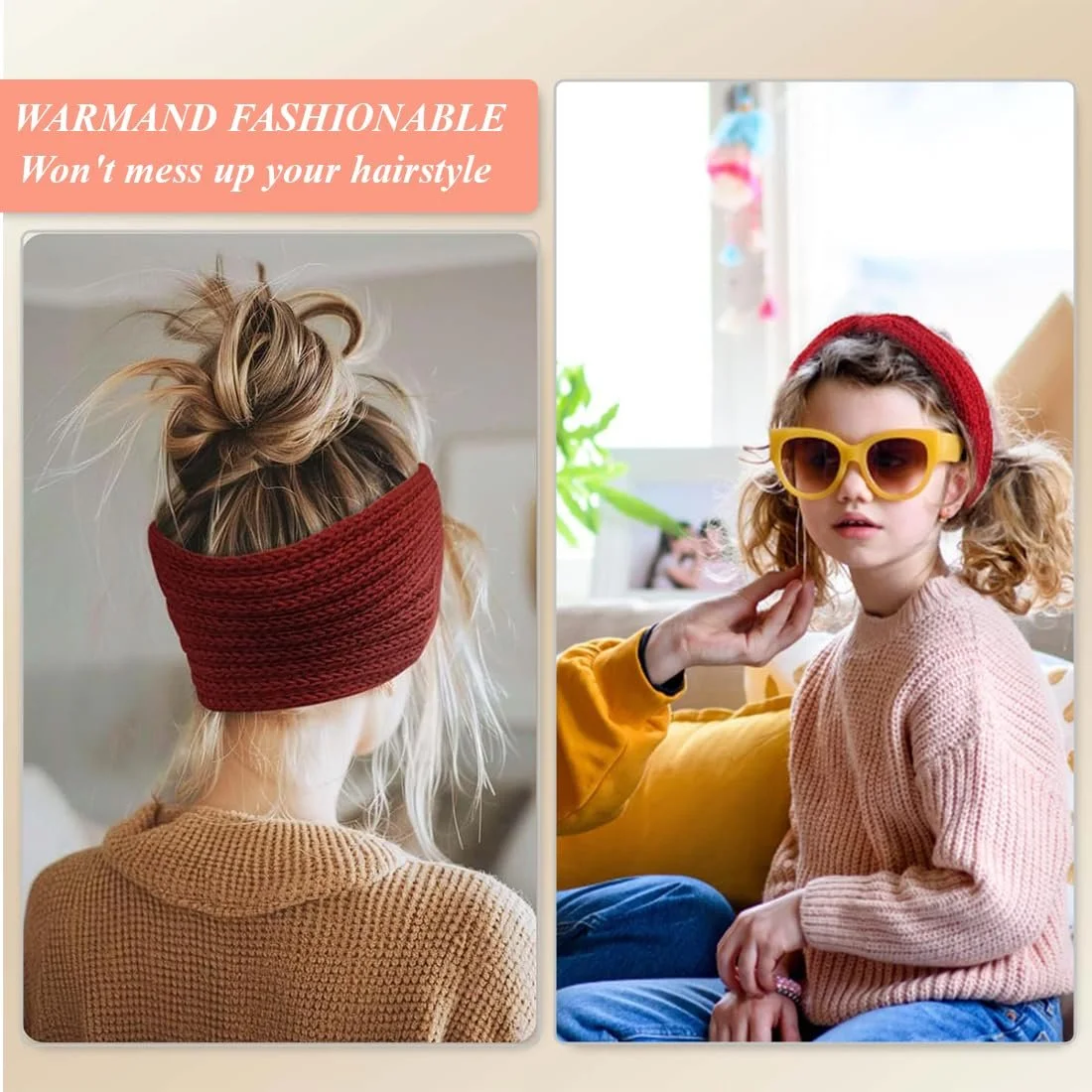 Набір з еластичних пов'язок на голову для жінок та дівчат, фото №5