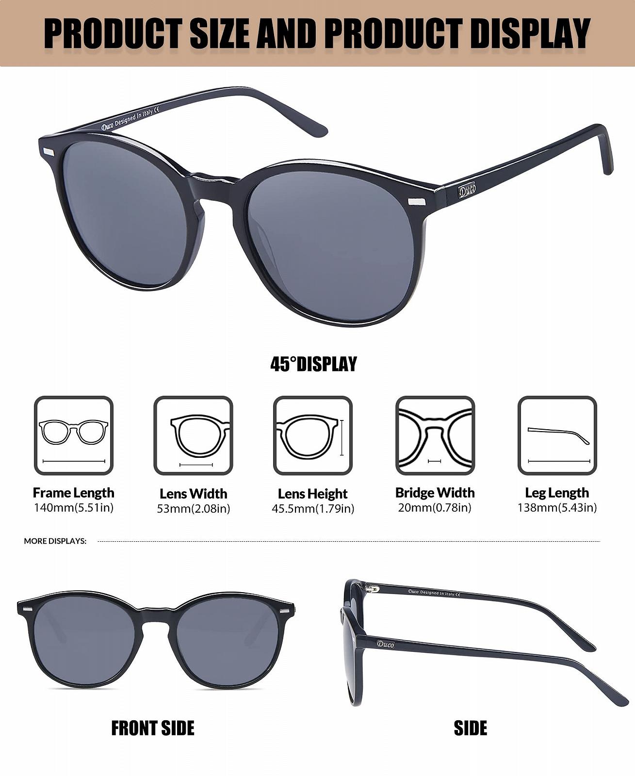 Сонцезахисні окуляри Ретро Duco 1230 для жінок, поляризовані, 100% UV400 захист, фото №4