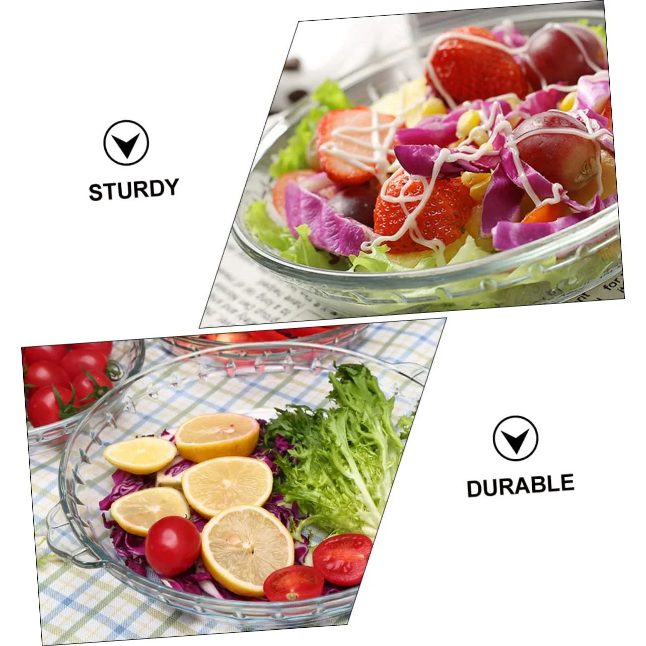 Форма для запекания термостойкая стеклянная для духовки и микроволновой печи прозрачная, фото №9