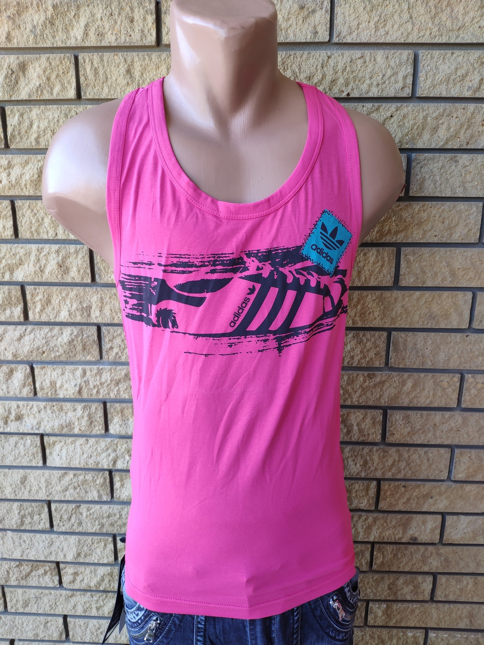 Футболка майка-борцовка мужская брендовая ADIDAS Турция, фото №1 Футболка майка-борцовка мужская брендовая ADIDAS Турция, фото №1