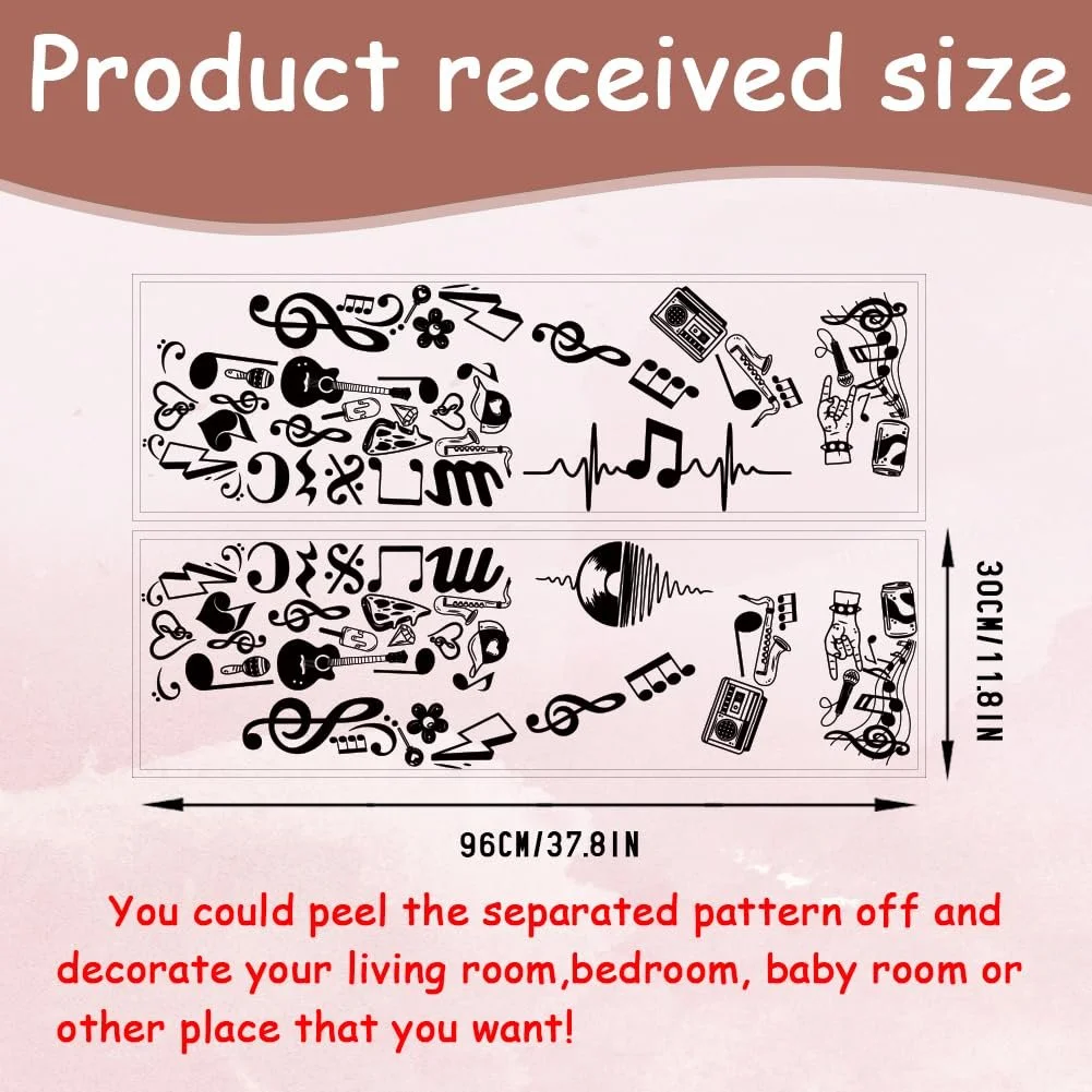 Наклейка на стену ANATTASOUL Graffiti Style Headphones Self-Adhesive 2 шт. x 96 x 30 см, фото №2