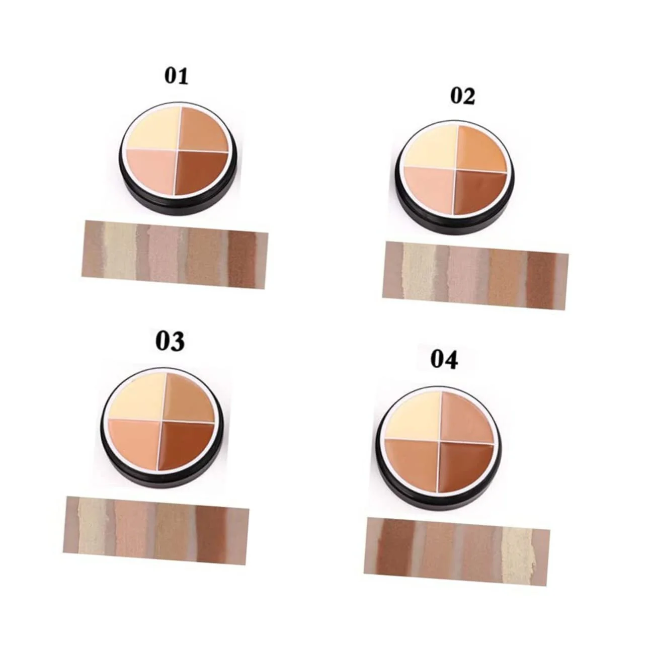 Крем-консилер Палетка FRCOLOR 4 Коригування для камуфляжу, фото №2