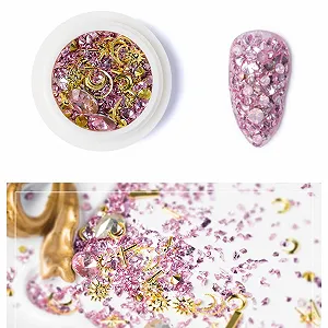 Стразы для ногтей Разные формы Сплав Пластик Микс 1 Коробка Фиолетовый 1 synthetic.ua - Фото 1
