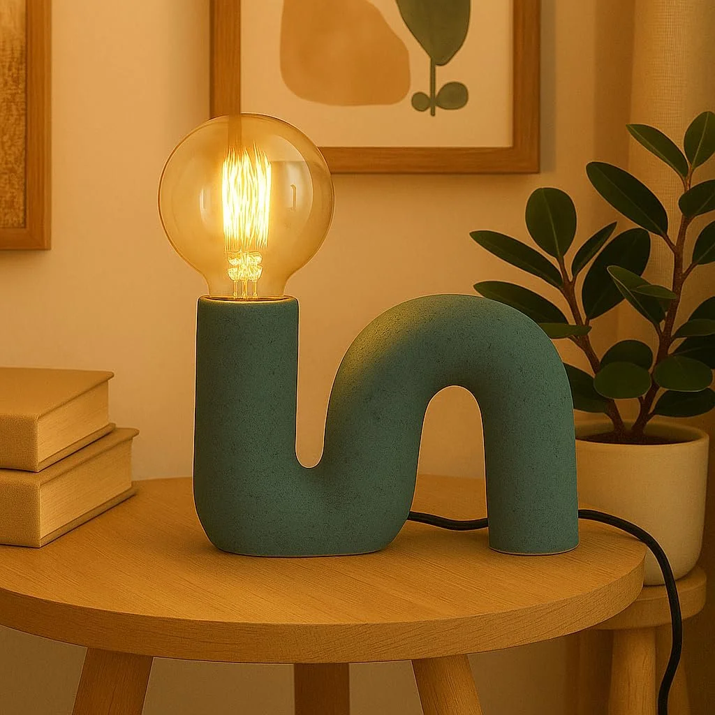 Настільна лампа Luxus Berlin H 15 x Діаметр 6 E27 Кераміка Коричневий, фото №5