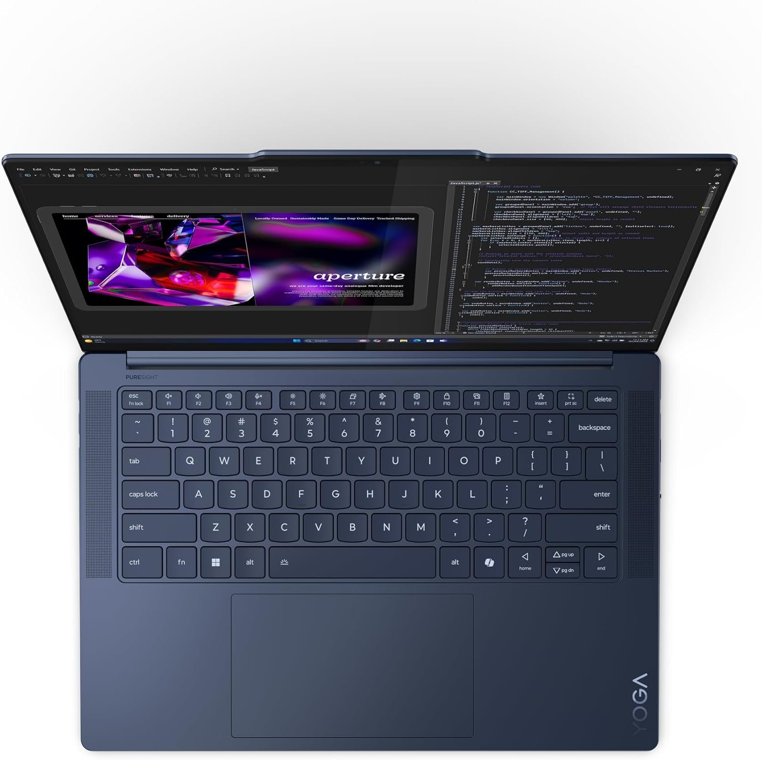 Ультрабук 14.5" Lenovo Yoga Slim 7 (14Q8X9) Snapdragon X Elite X1E-78-100 RAM 16GB SSD 1TB 15год батарея Win11 Алюмінієвий корпус (UKR), фото №2
