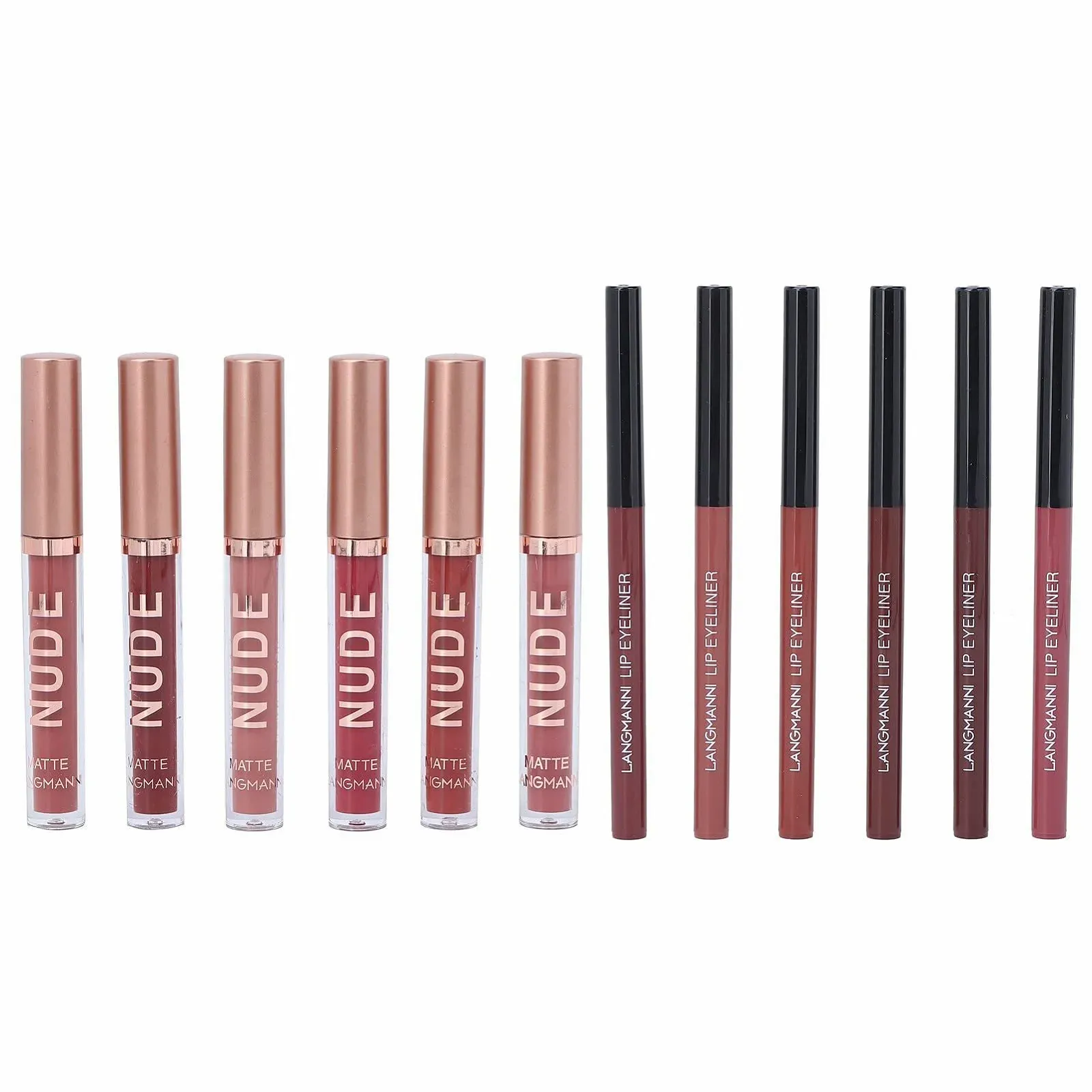 Набір матових блисків та олівців для губ з 12 предметів, фото №8