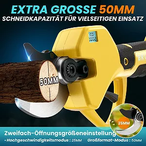 Акумуляторний секатор 50 мм Professional Electric з РК-дисплеєм та 2 x 21 V 2000 mAh акумуляторами synthetic.ua - Фото 1