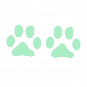 Набір наклейок на стіну BESTYASH Fluorescent Paws Самоклеючі 6 шт. - Фото 1