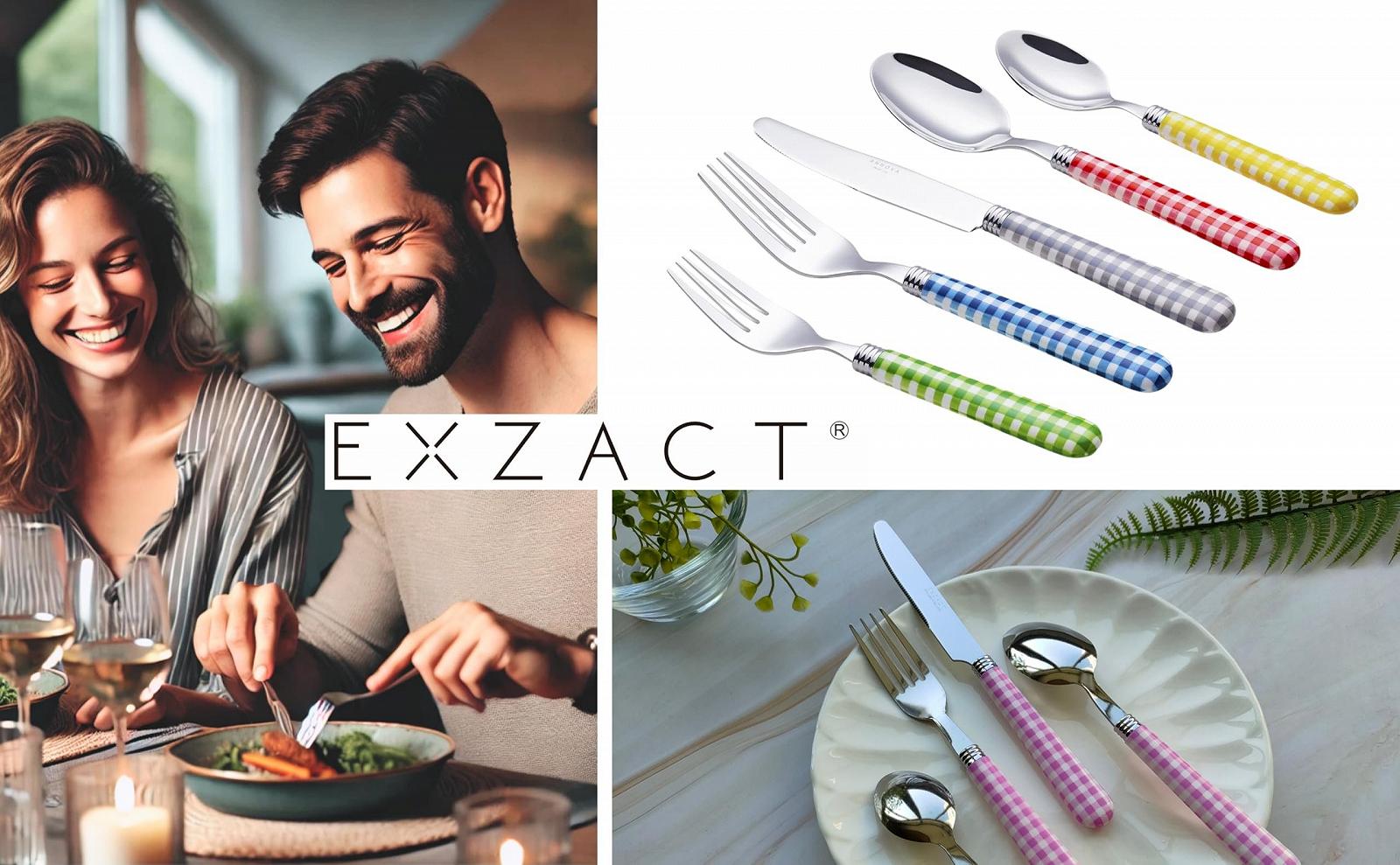 Набор столовых приборов Exzact Color из нержавеющей стали, 24 предмета, фото №5