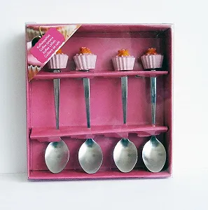 Набор кофейных ложек Cupcake Design, 4 шт synthetic.ua - Фото 1