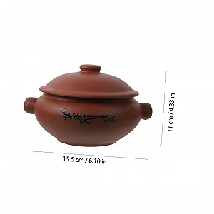 Кастрюля для супа керамическая универсальная с крышкой жаропрочная synthetic.ua - Фото 1