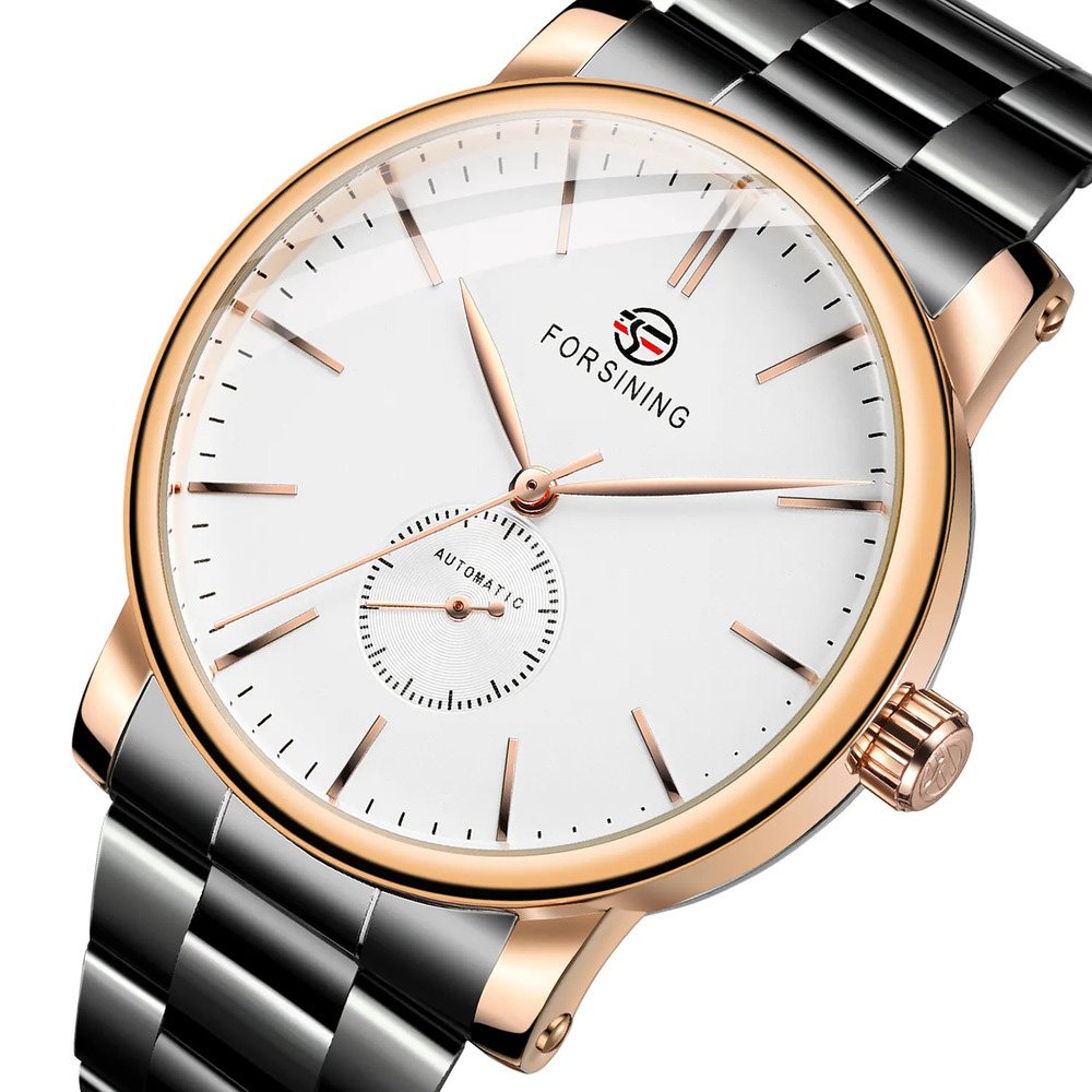 Годинник Forsining 8214, Rose Gold-White, фото №2
