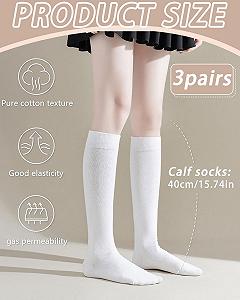 Женские гольфы до колена Белые synthetic.ua - Фото 1