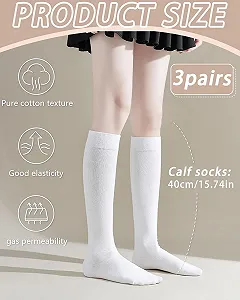 Жіночі гольфи до коліна Білі synthetic.ua - Фото 1