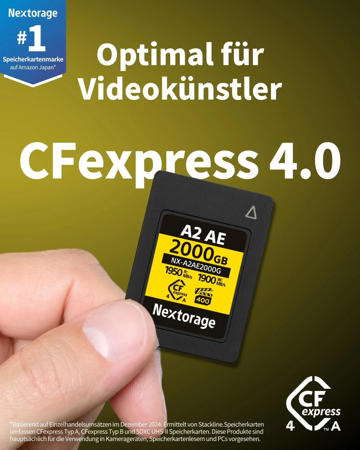 Карта памяти Nextorage Advanced Edition NX-A2AE1000G 1000GB CFexpress 4.0 Type A, фото №2 Карта памяти Nextorage Advanced Edition NX-A2AE1000G 1000GB CFexpress 4.0 Type A, фото №2