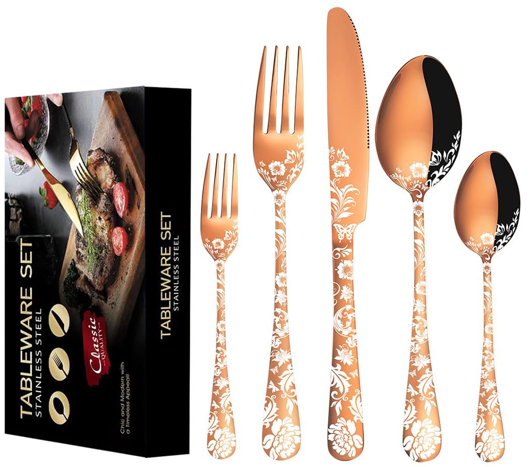 Набор столовых приборов XIAOYU Peony Blossom, 40 предметов, нержавеющая сталь, на 8 персон, фото №2 Набор столовых приборов XIAOYU Peony Blossom, 40 предметов, нержавеющая сталь, на 8 персон, фото №2