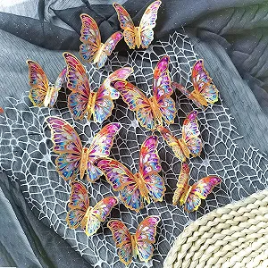 Наклейки на стіну Метелики 3D 36 шт. Pink synthetic.ua - Фото 1