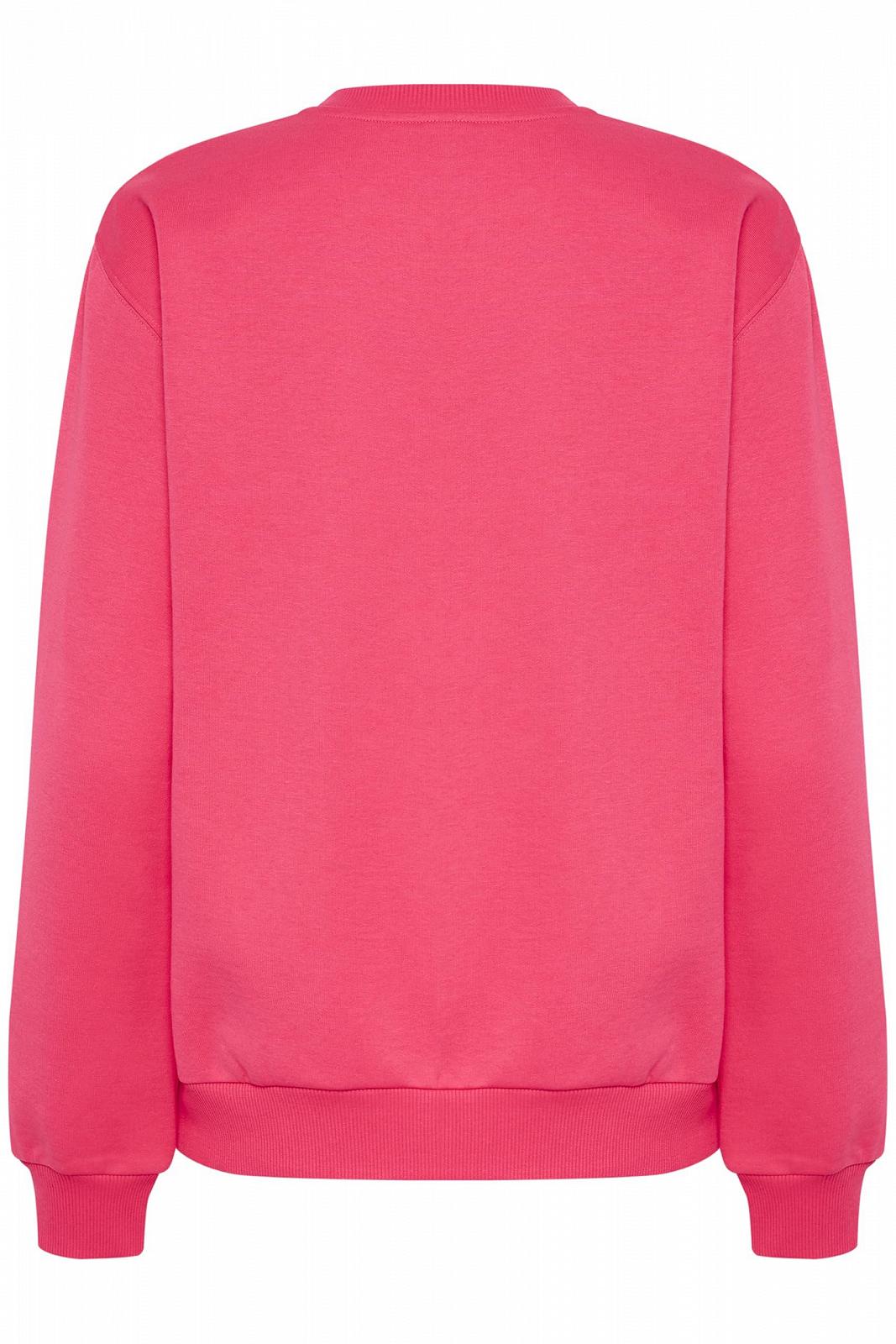 Женский свитшот KAFFE с круглым вырезом, стандартного кроя, с принтом, длинными рукавами, фото №2 Женский свитшот KAFFE с круглым вырезом, стандартного кроя, с принтом, длинными рукавами, фото №2