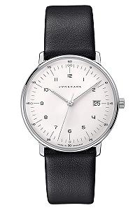 Жіночий годинник Класичний JUNGHANS Max Bill 47/4450.02 зі шкіряним ремінцем Чорний, срібний - Фото 1