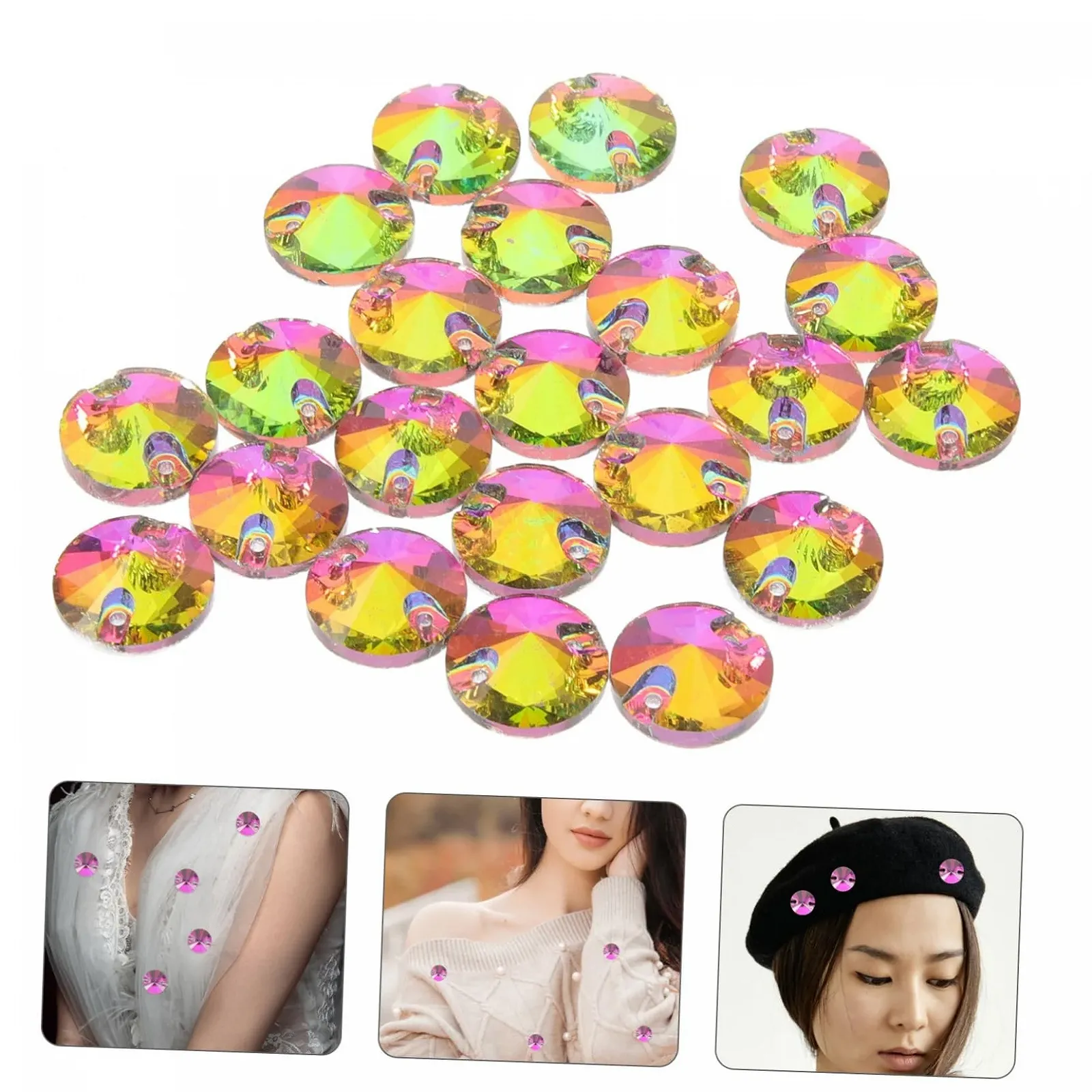 Стрази Круглі, 48 шт., фото №8