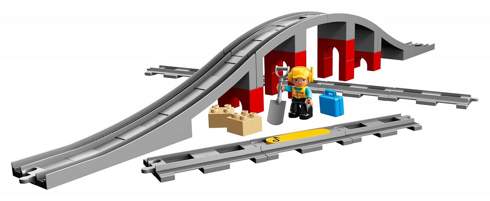 LEGO Dulpo 10872 Железнодорожный мост с рельсами (26 деталей), фото №2