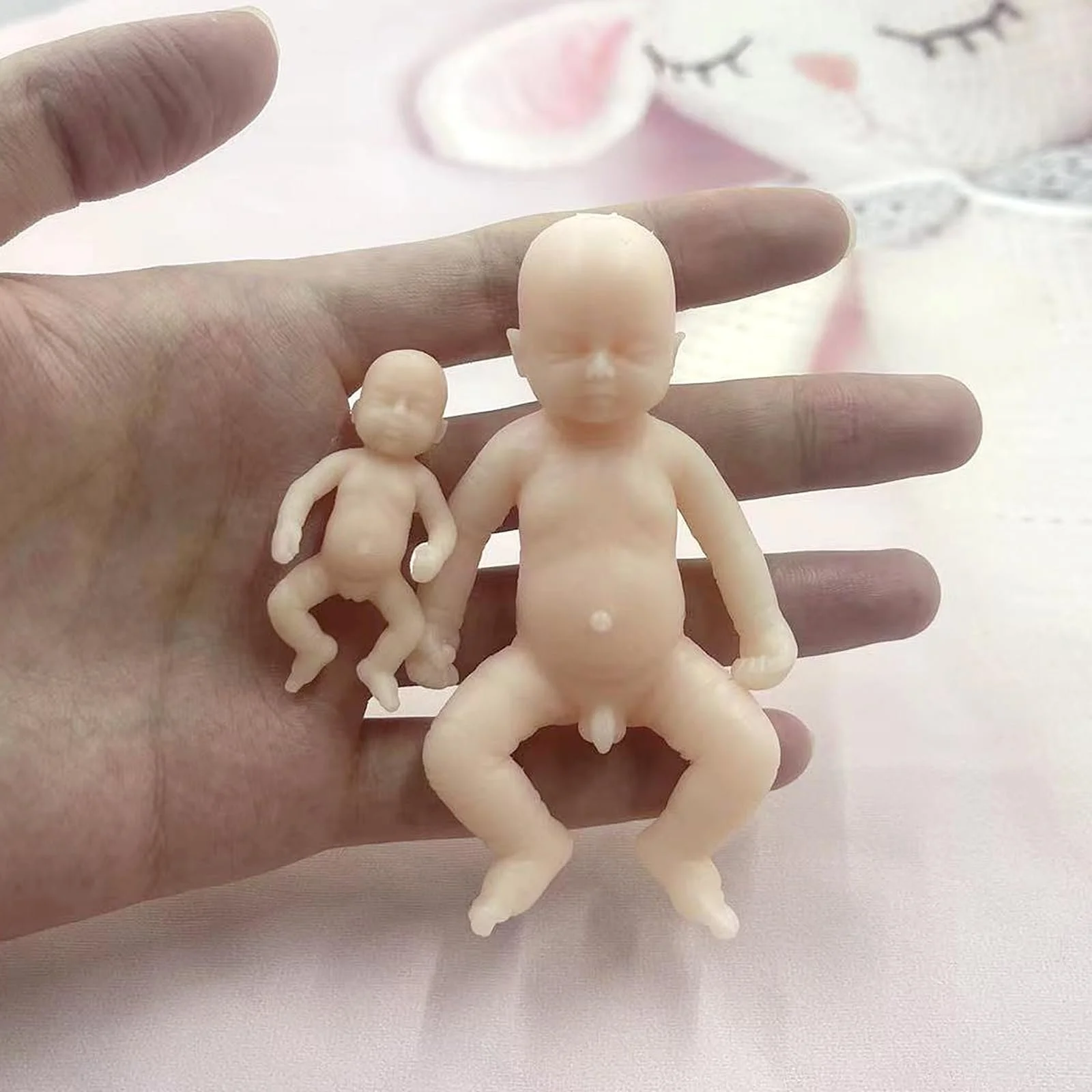 Лялька COSDOLL Reborn Baby Повністю Силіконова Реалістична Дитяча Близнюки 5 см і 10 см, фото №5