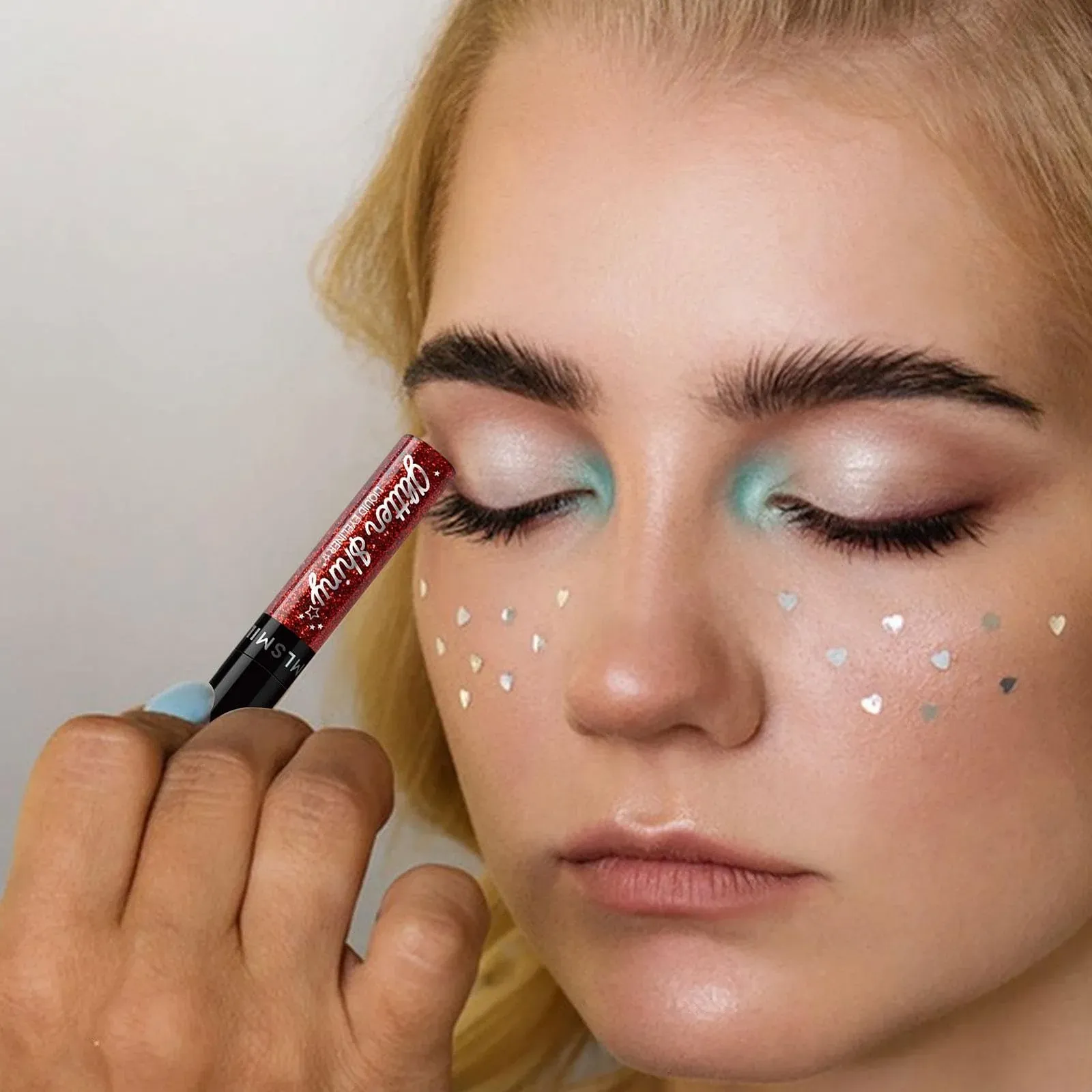 Жидкая Подводка с блестками Fowybe перламутровая, неоновая, радужная, фото №3