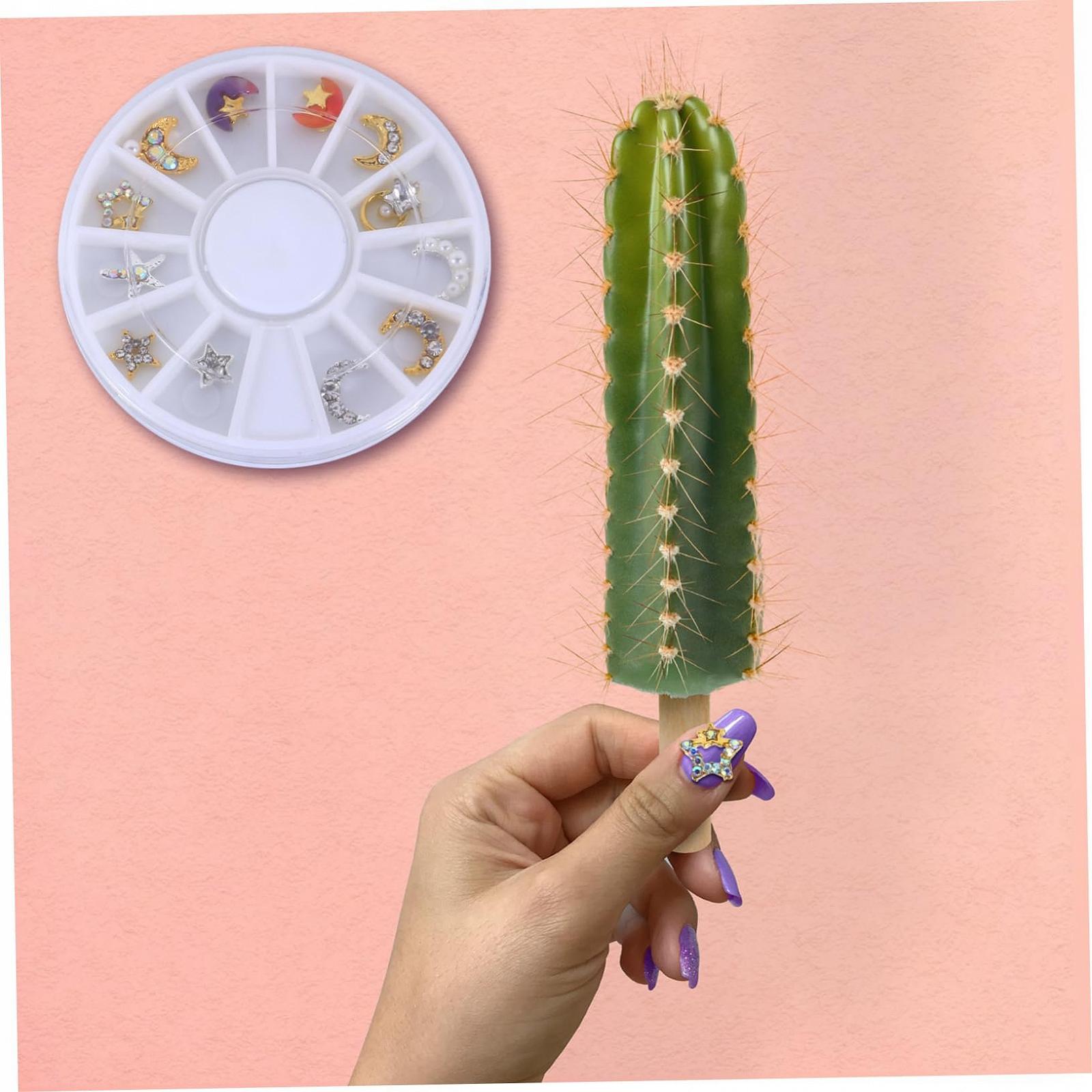 Украшения для ногтей FRCOLOR 24 шт. со стразами и коробкой для хранения заклепки для ногтей для креативного дизайна ногтей, подходят для начинающих, фото №2