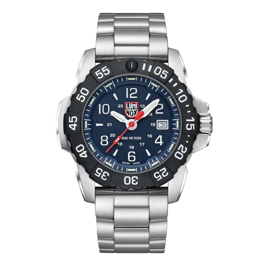 Чоловічий аналоговий годинник Luminox XS.3254.CB, швейцарський кварцовий механізм, ремінець з нержавіючої сталі, сріблястий, спортивний, фото №1