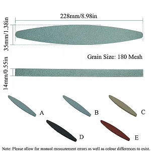 Точильний камінь для ножів та інструментів 230 мм овальний Model E 2 шт. synthetic.ua - Фото 1