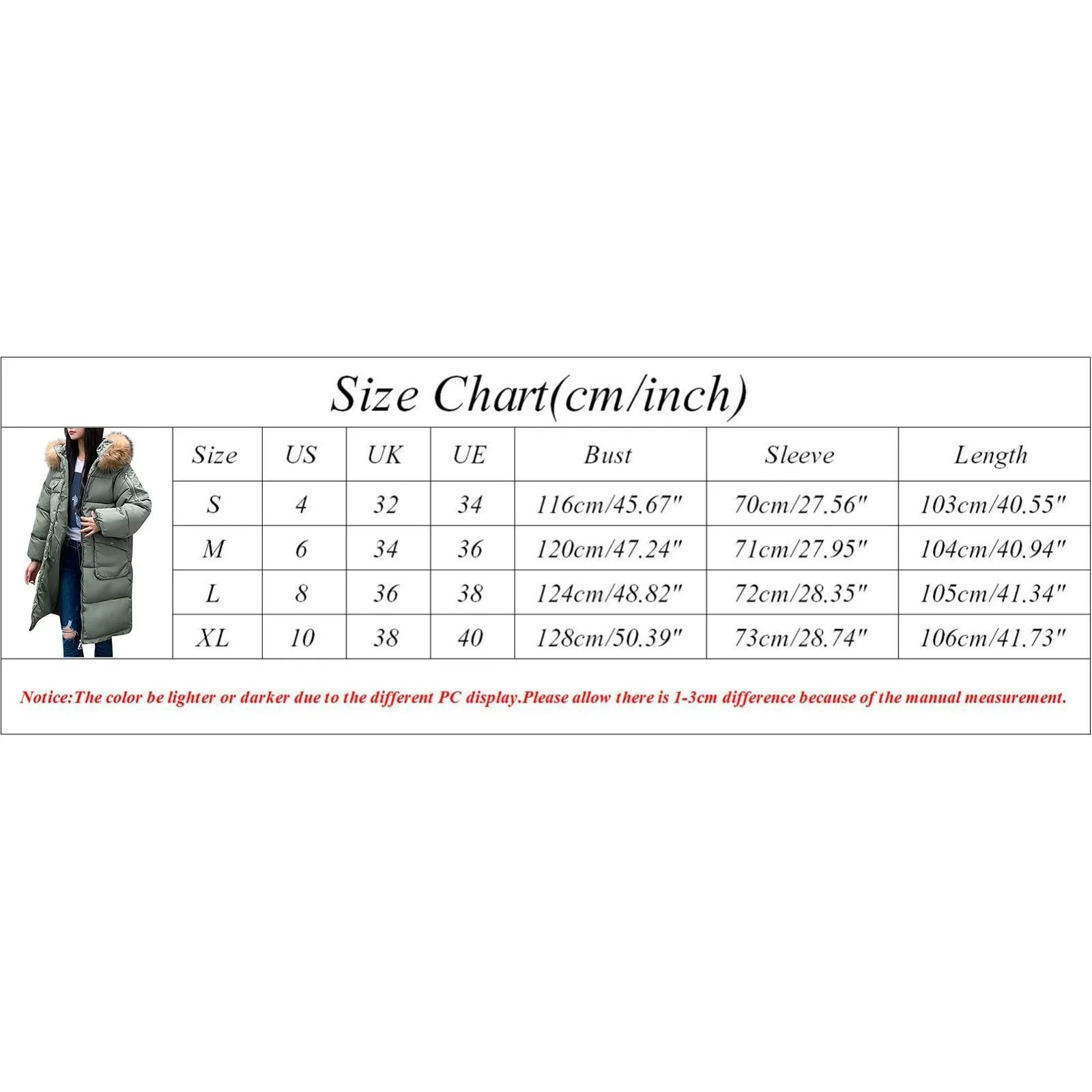 Жіноча парка SRZYMJ Зимова, фото №6 Жіноча парка SRZYMJ Зимова, фото №6