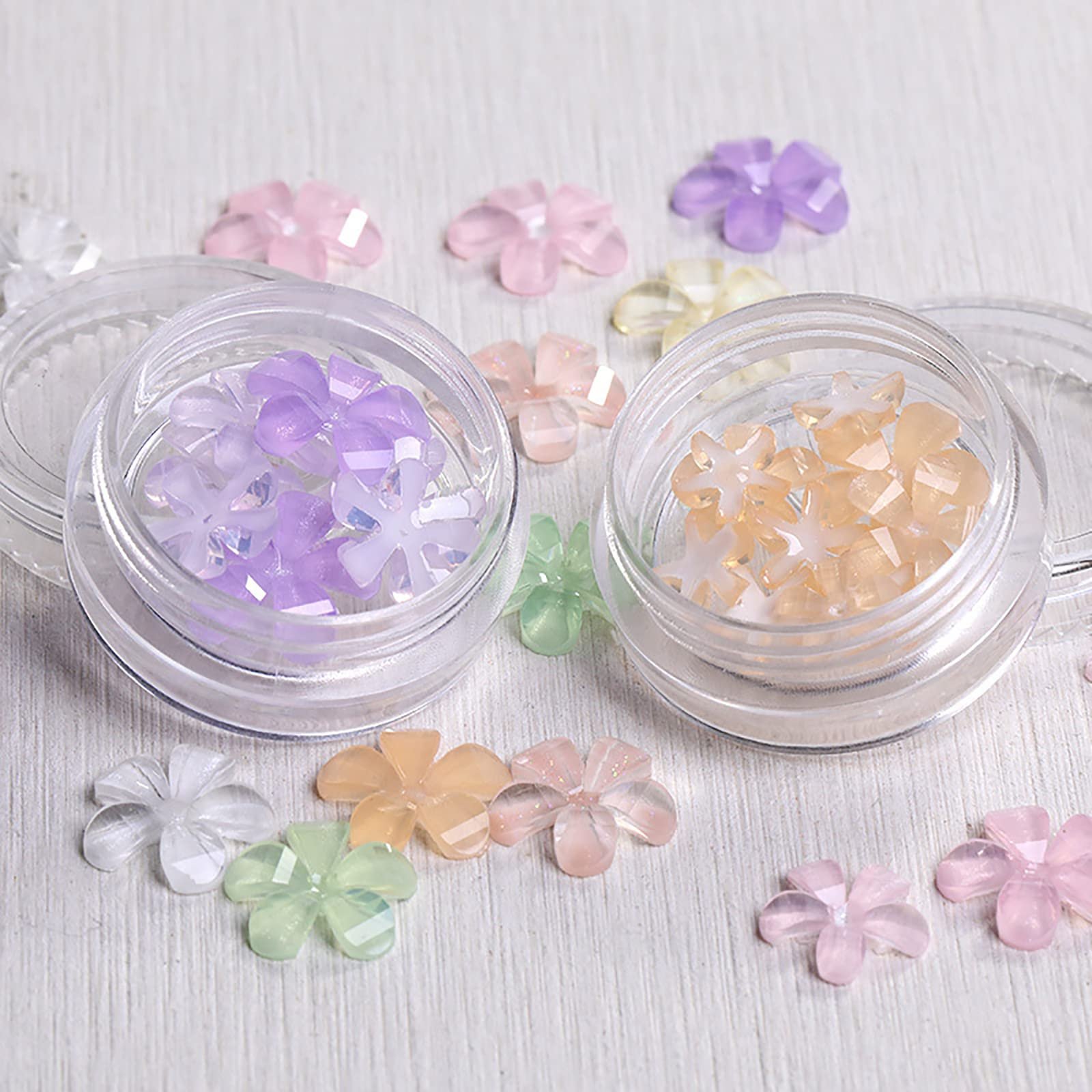 Стрази Круглі Квіти Акрилові 3D Багатобарвні, фото №3