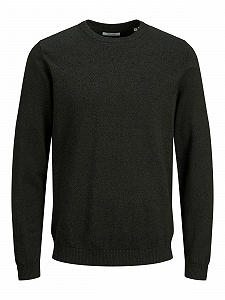 Пуловер JJEBASIC KNIT CREW NECK NOOS 12137190-Forest Night Jack&Jones Зелений XXL synthetic.ua - Фото 1