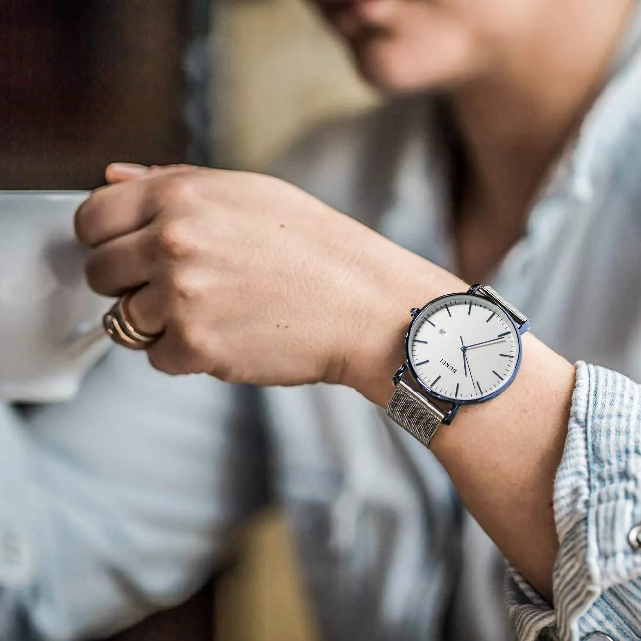 Часы Ультратонкие BUREI Мужские Черные Аналоговые с Датой, Японский Кварцевый Механизм, фото №4 Часы Ультратонкие BUREI Мужские Черные Аналоговые с Датой, Японский Кварцевый Механизм, фото №4