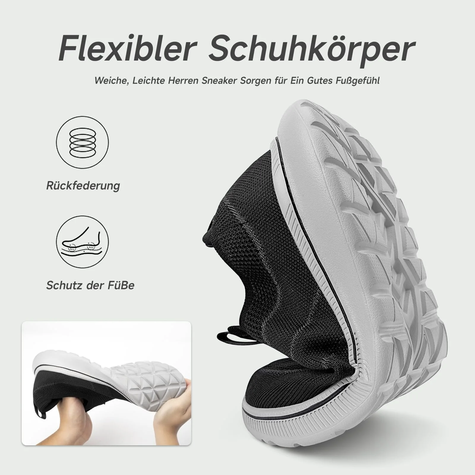 Чоловічі Кросівки ODCKOI Без шнурків Зручні Тенісні Кросівки, фото №3