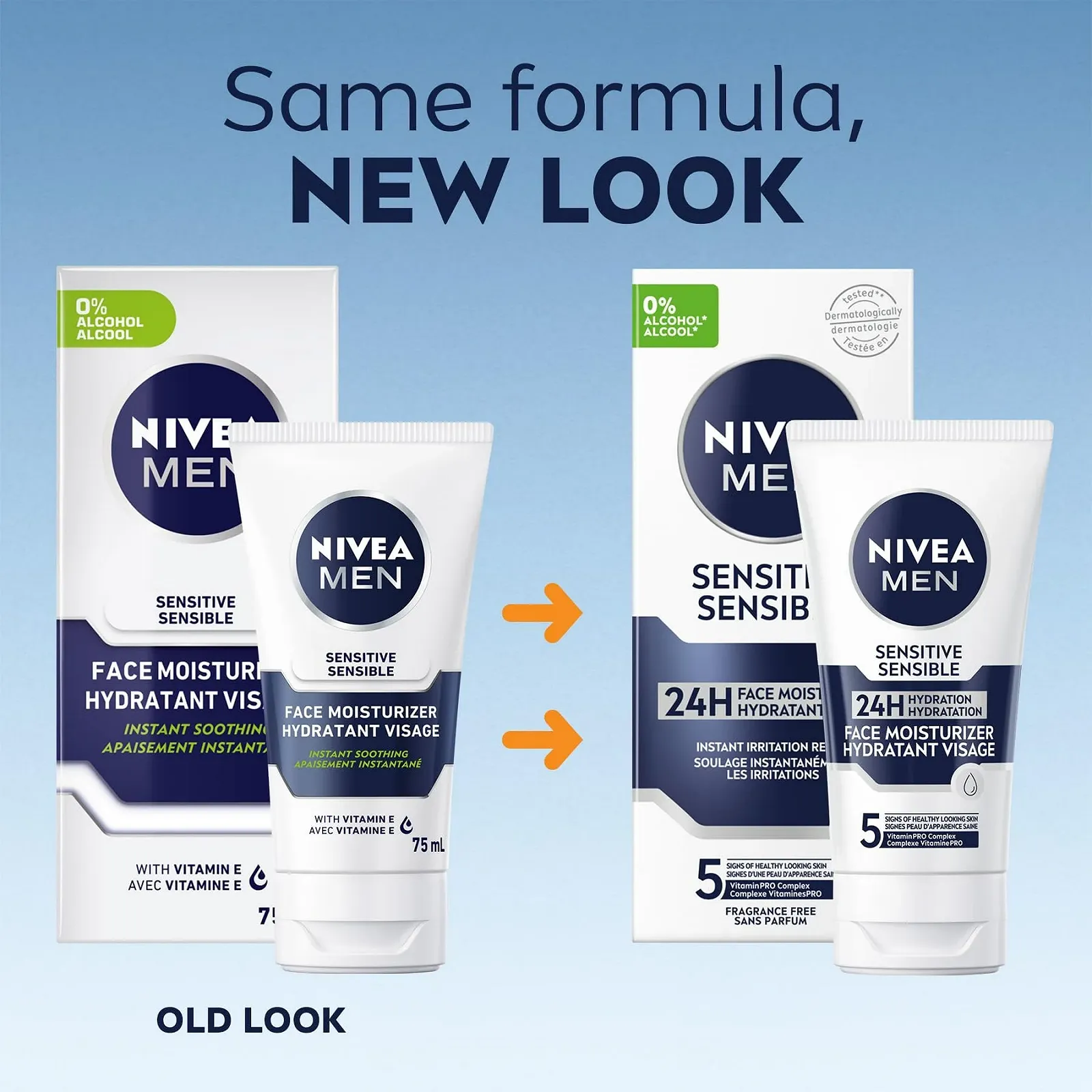 Денний крем Nivea for Men Sensitive 75 мл Упаковка з 6 шт. 0% Спирту, фото №5 Денний крем Nivea for Men Sensitive 75 мл Упаковка з 6 шт. 0% Спирту, фото №5