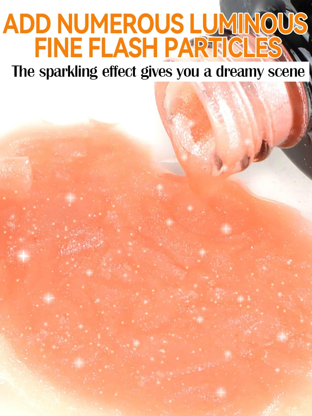 Гель-лак EBANKU Jelly Прозрачный розовый, серебристый шиммер, 10 мл, фото №5