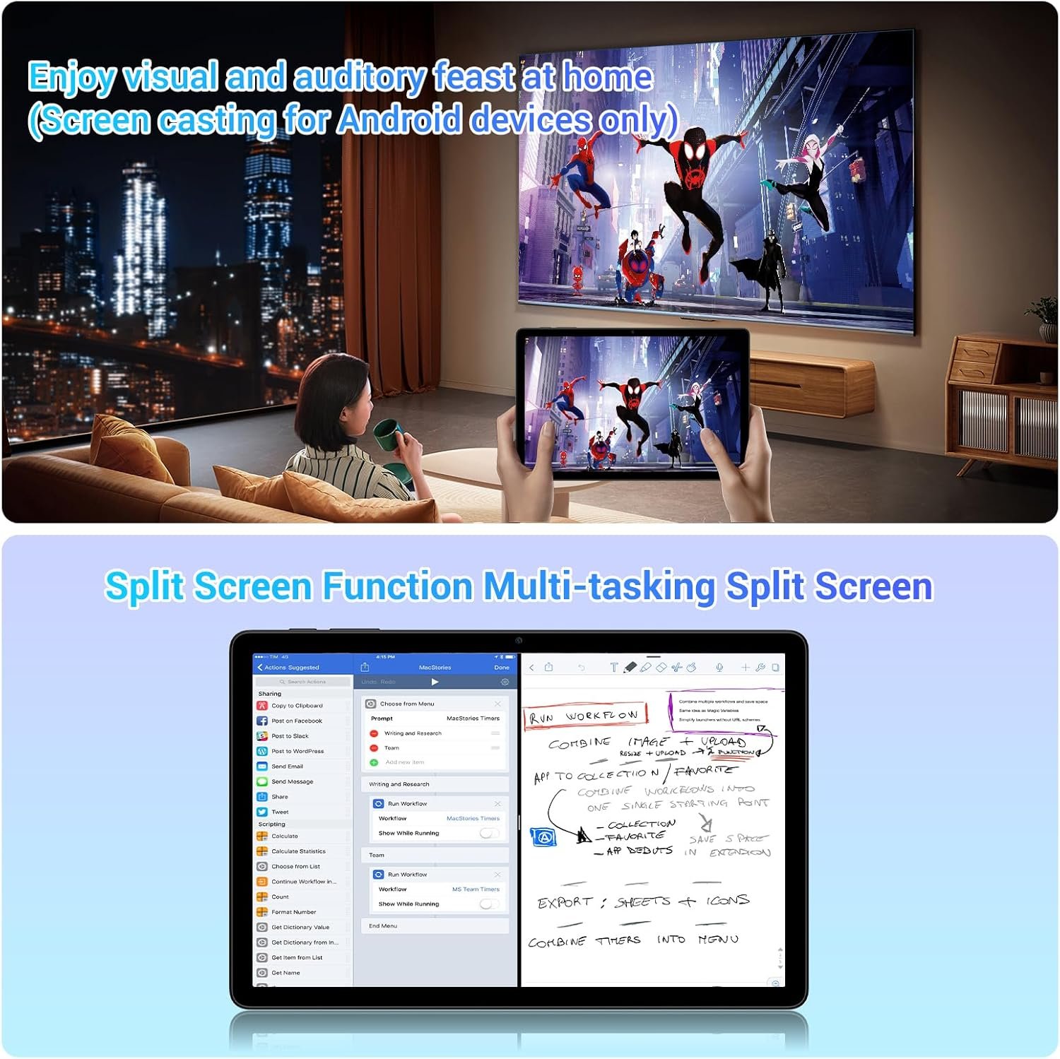 Планшет 11'' Full HD BEYNIVAN M148 12+24/256 ГБ 8 ядер Android 15 8000 мАч Серый, фото №5