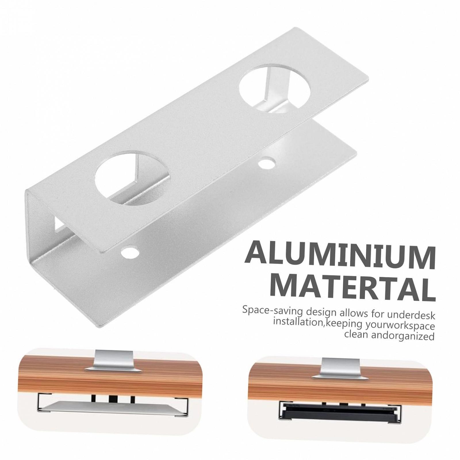 Подстольный держатель для ноутбука Металлическая полка для экономии места Монтаж под столом Безопасное хранение ноутбука и планшета Простая установка для офиса и домашнего офиса, фото №7
