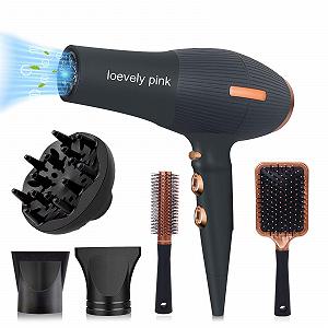 Фен Loevely Professional Ion 2400 Вт розовый - Фото 1