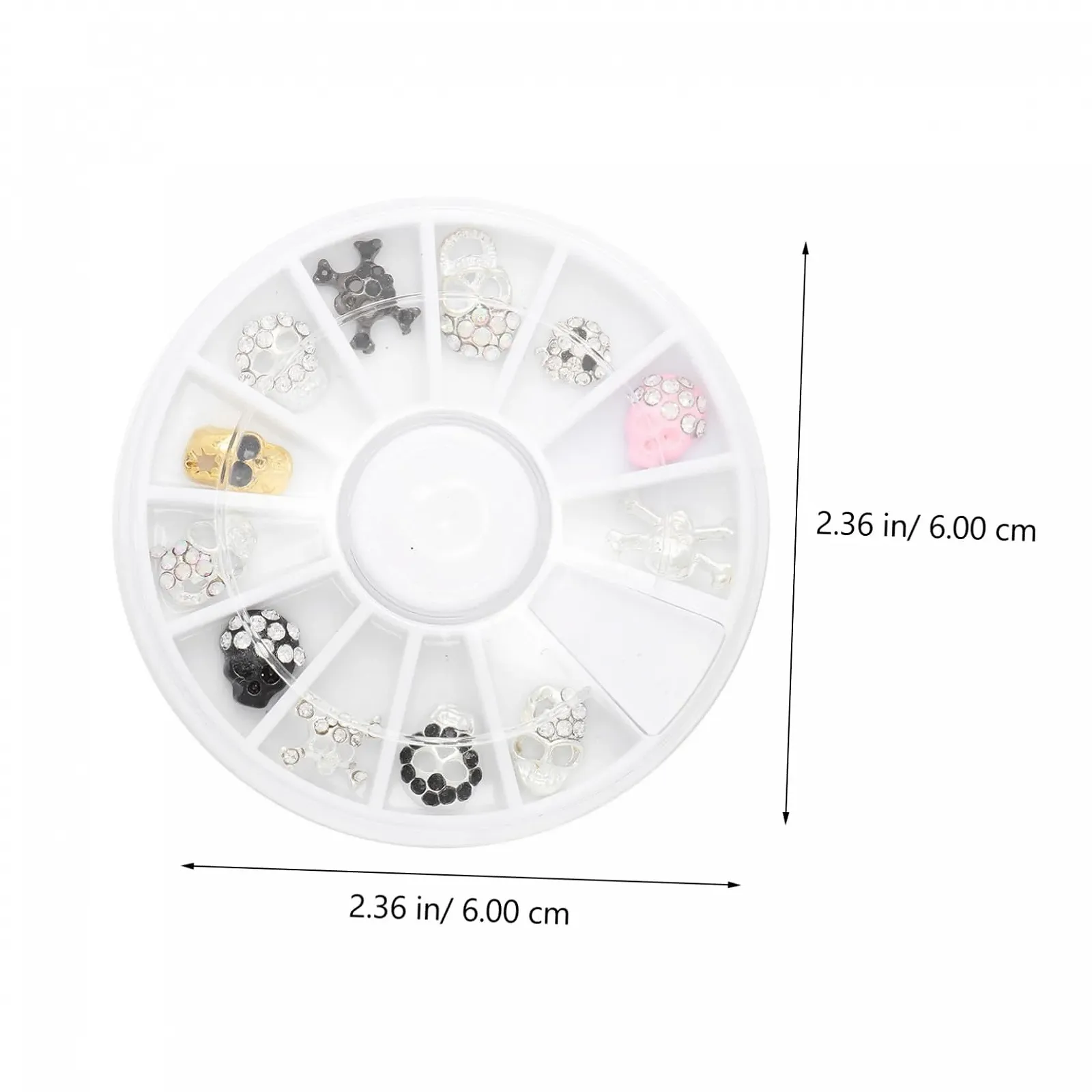 Стразы для ногтей FRCOLOR 3D Кристалл Череп, фото №9