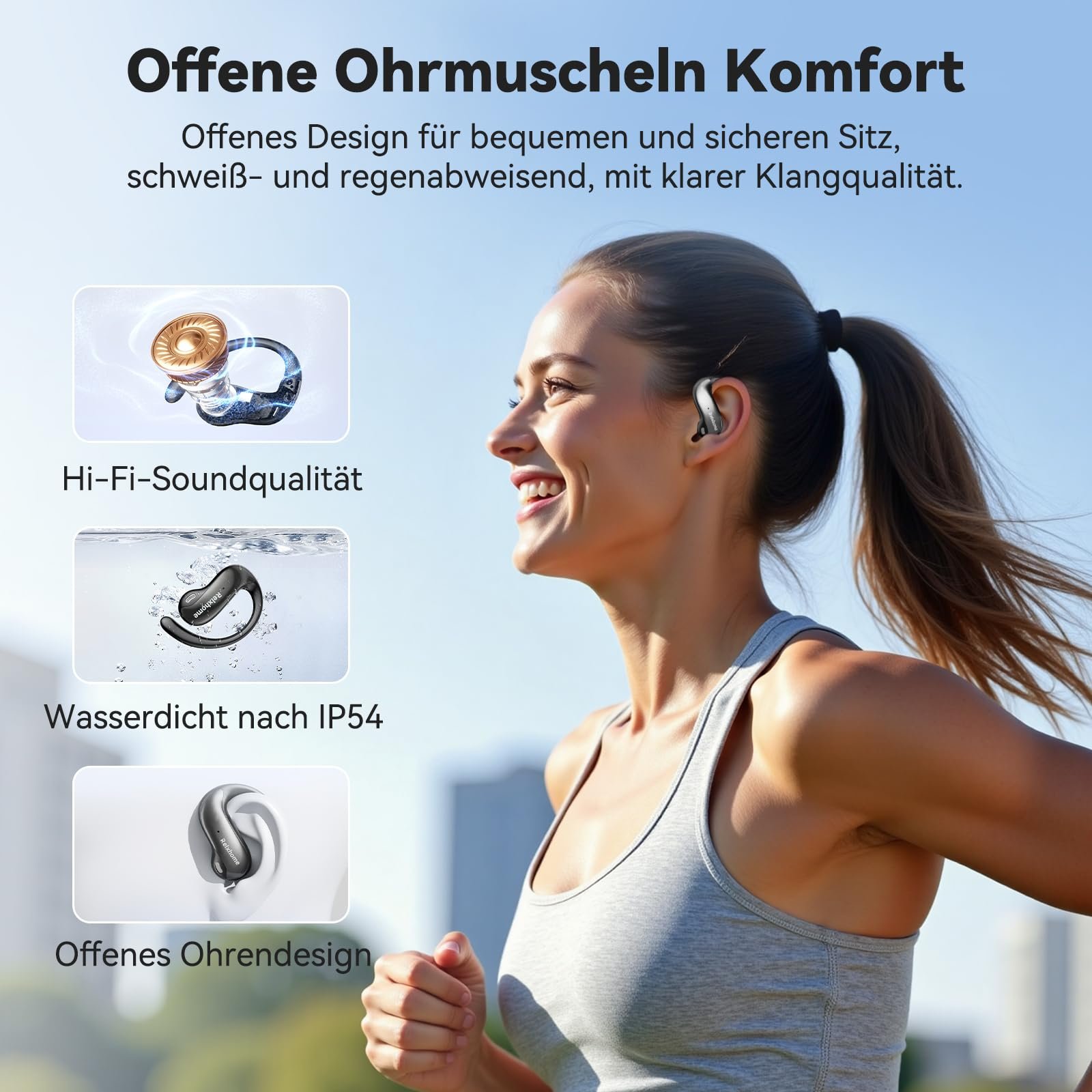 Навушники-перекладачі NE19 AI, чорні, фото №8