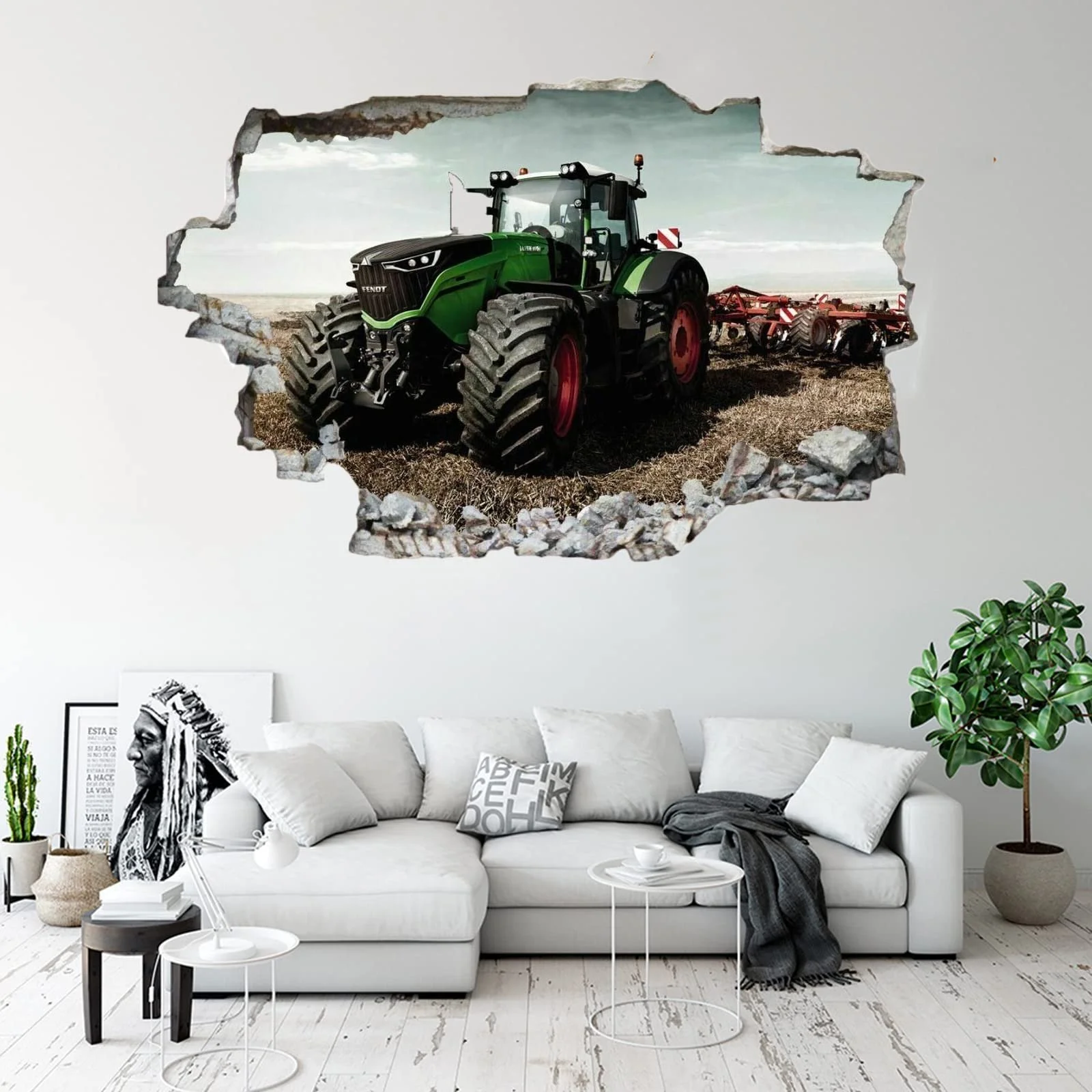 Наклейка на стіну 3D Breakthrough Tractor Самоклеюча 113 x 75 см, фото №1 Наклейка на стіну 3D Breakthrough Tractor Самоклеюча 113 x 75 см, фото №1